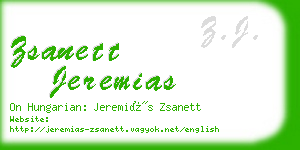 zsanett jeremias business card